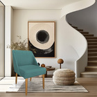 Kit 04 Cadeiras Poltrona Juliana Suede Pés Palito Castanho -