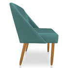 Kit 04 Cadeiras Poltrona Juliana Suede Pés Palito Castanho -