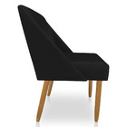 Kit 04 Cadeiras Poltrona Juliana Suede Pés Palito Castanho -