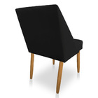 Kit 04 Cadeiras Poltrona Juliana Suede Pés Palito Castanho -