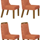 Kit 04 Cadeiras Sala De Estar Agata Madeira Moveis Leifer Fre