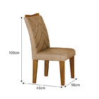 Kit 04 Cadeiras Sala De Estar Larissa New Madeira Moveis Leif