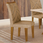 Kit 04 Cadeiras Sala De Estar Larissa New Moveis Leifer Freij