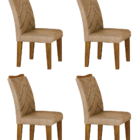 Kit 04 Cadeiras Sala De Estar Larissa New Moveis Leifer Freij