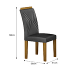 Kit 04 Cadeiras Sala De Jantar Clara Mdf Moveis Leifer Freijó