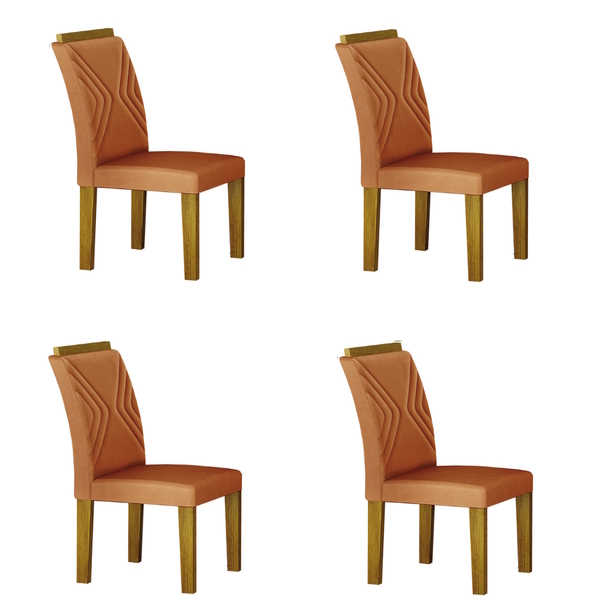 Kit 04 Cadeiras Sala De Jantar Clara Pe Mdf Moveis Leifer Fre