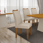 Kit 04 Cadeiras Sala De Jantar Pampulha New Madeira Moveis Le