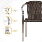 Kit 04 Cadeiras Tóquio De Área Em Alumínio E Fibra Sintética