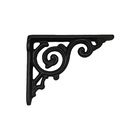 Kit 04 Cantoneiras N03 Em Ferro Fundido Cor Preto Em Hera