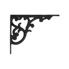 Kit 04 Cantoneiras N06 Em Ferro Fundido Cor Preto Em Hera