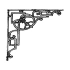 Kit 04 Cantoneiras N08 Em Ferro Fundido Cor Preto Em Hera