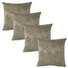 Kit 04 Capas Para Almofada Em Jacquard Estampado 45cm X 45cm