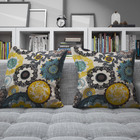 Kit 04 Capas Para Almofada Tecido Estampado Mandala Azul D24