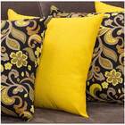 Kit 04 Capas Para Almofadas Gorgurinho Maquinetado - Amarelo