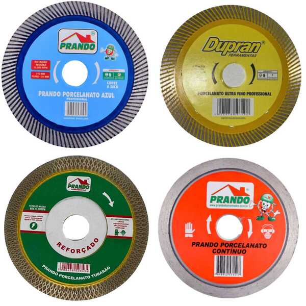 Kit 04 Discos Prando Para Porcelanato
