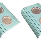 Kit 04 Esteira Decorativa Laqueada Sofá Alumínio Azul Bebe