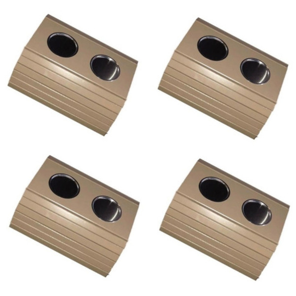 Kit 04 Esteira Decorativa Laqueada Sofá Copo Alumínio Fend