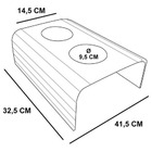 Kit 04 Esteira Decorativa Laqueada Sofá Copo Alumínio Nude