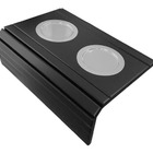 Kit 04 Esteira Decorativa Laqueada Sofá Copo Alumínio Preto