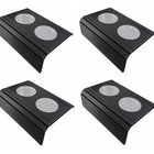 Kit 04 Esteira Decorativa Laqueada Sofá Copo Alumínio Preto