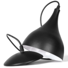 Kit 04 Luminárias Lustre Gota Preta Fosca