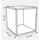 Kit 04 Nichos Quadrado Decorativo 31x31x15cm Preto Fosco