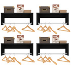 Kit 04 Nichos Suspenso Dakar Com Cabideiro Preto L06 - D'rossi