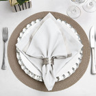 Kit 04 Peças Guardanapo De Boca Kacyumara 300 Fios - Branco