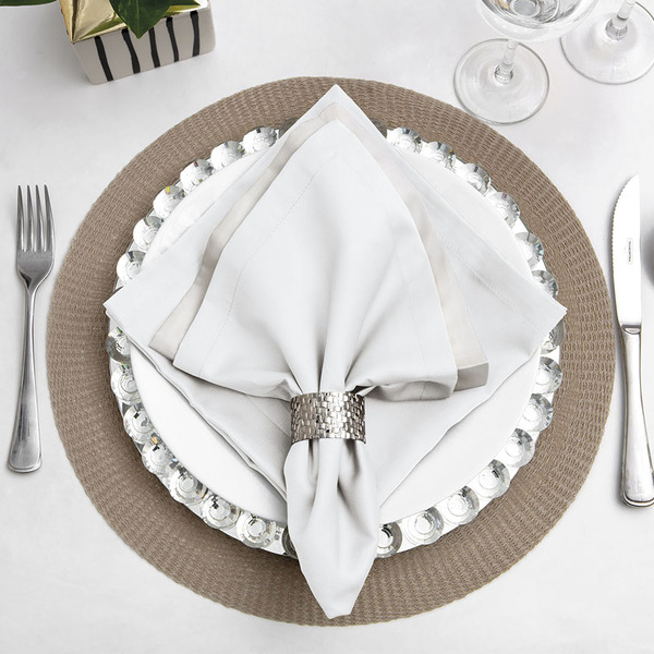 Kit 04 Peças Guardanapo De Boca Kacyumara 300 Fios - Branco