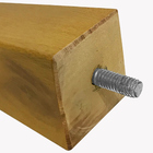 Kit 04 Pés Chanfrado Castanho 20 Cm  D10 - D'rossi