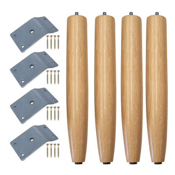 Kit 04 Pés Palito 30 Cm Natural E 04 Chapinhas Inclinadas  D1