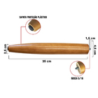 Kit 04 Pés Palito Castanho 35 Cm E 04 Chapinhas Inclinadas  D