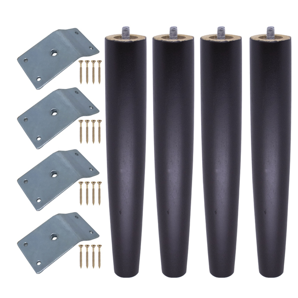 Kit 04 Pés Palito Tabaco 25 Cm E 04 Chapinhas Inclinadas   D1