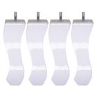 Kit 04 Pés Retrô Branco 20 Cm  D10 - D'rossi