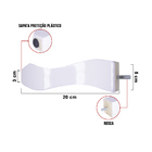 Kit 04 Pés Retrô Branco 20 Cm  D10 - D'rossi