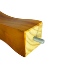 Kit 04 Pés Retrô Castanho 20 Cm Com Rosca Metal Para Móveis D