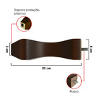 Kit 04 Pés Retrô Tabaco 20cm Com Rosca Metal Para Móveis D10