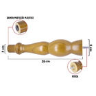 Kit 04 Pés Veneza Castanho 28 Cm E 04 Buchas Americanas 5/16