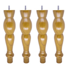 Kit 04 Pés Veneza Castanho 28 Cm E 04 Buchas Americanas 5/16