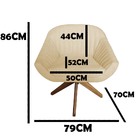 Kit 04 Poltrona Anitta Giratória Suede Bege - D'classe Decor