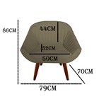 Kit 04 Poltrona Anitta Pés Palito Suede Marrom Rato - D'class