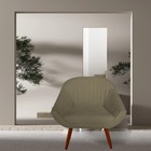 Kit 04 Poltrona Anitta Pés Palito Suede Marrom Rato - D'class