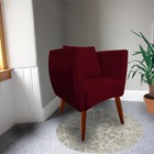 Kit 04 Poltrona Bia Pés Palito Suede Marsala - D'classe Decor