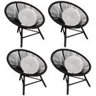 Kit 04 Poltrona Cadeira Corino Branco