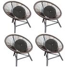 Kit 04 Poltrona Cadeira Jardim Varanda Suede Cinza