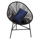 Kit 04 Poltrona Cadeira Suede Azul Marinho