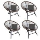 Kit 04 Poltrona Cadeira Suede Cinza