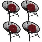 Kit 04 Poltrona Cadeira Suede Vermelho