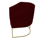 Kit 04 Poltrona Julia Com Base De Ferro Sala De Estar Escritó