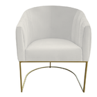 Kit 04 Poltrona Julia Com Base De Ferro Sala De Estar Escritó